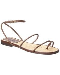 SCHUTZ SHOES - Kaya Leather Flat Sandal - Lyst