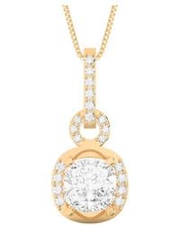 Amairah - 14K Rose 3.00 Ct. Tw. Lab-Grown Diamond Pendant Necklace - Lyst