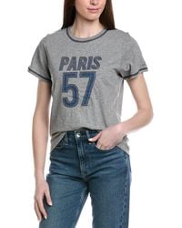 Cinq À Sept - Trapunto Denim Heather T-Shirt - Lyst