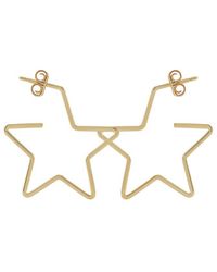 Jane Basch 14k Star Wire Earrings - Metallic