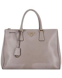 Prada - Saffiano Leather Double Zip Galleria Tote Bag (Authentic Pre-Loved) - Lyst