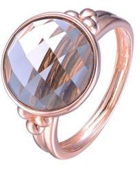 Genevive Jewelry - 18k Rose Gold Vermeil Cz Ring - Lyst