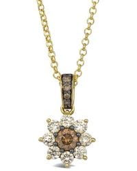 Le Vian - Le Vian Chocolate And Honey 14k 0.88 Ct. Tw. Diamond Drop Pendant Necklace - Lyst