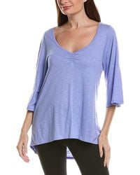 Hue - Shirred Bell-Sleeve Pajama T-Shirt - Lyst