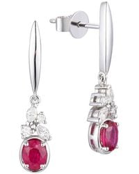 Gregg Ruth - 14K 1.02 Ct. Tw. Diamond & Ruby Earring - Lyst