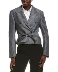 BOSS - Jelsia Linen-Blend Blazer - Lyst