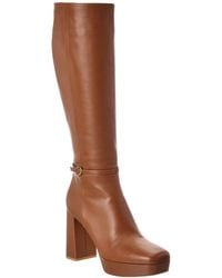 Gianvito Rossi - Moreau 70 Leather Platform Knee-High Boot - Lyst