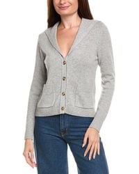 Kier + J - Kier + J Sailor Collar Wool & Cashmere-Blend Cardigan - Lyst
