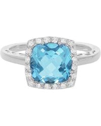 Diamond Select Cuts - 14K Diamond .10 Ct. & 2.Ct. Topaz Ring - Lyst