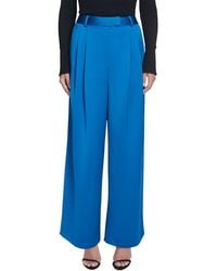 Halston - Satin Trouser Pant - Lyst
