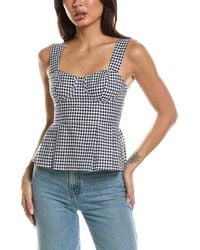 Femme Society - Linen-Blend Top - Lyst