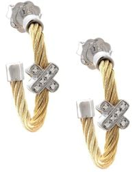 Diamond Select Cuts - X & Stainless Steel 0.03 Ct. Tw. Diamond Earrings - Lyst