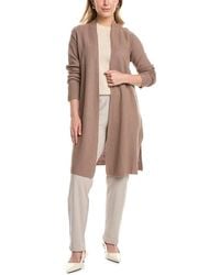 Eileen Fisher - Long Linen-Blend Cardigan - Lyst