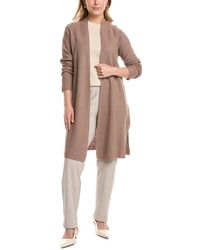 Eileen Fisher - Long Linen-Blend Cardigan - Lyst