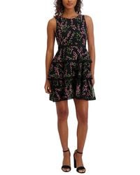 Kensie - Embroidered Mesh Mini Dress - Lyst