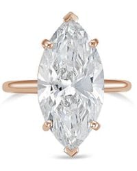 Diana M. Jewels - Diana M. 18K Rose 15.00 Ct. Tw. Lab-Grown Diamond Solitaire Ring - Lyst
