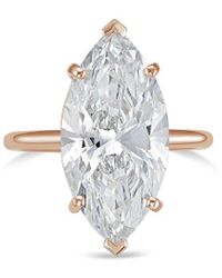 Diana M. Jewels - Diana M. 18K Rose 15.00 Ct. Tw. Lab-Grown Diamond Solitaire Ring - Lyst