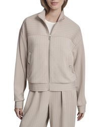 DKNY - Full Zip Pinstripe Track Jacket - Lyst