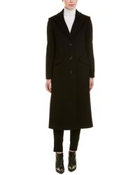 Cinzia Rocca Double-breasted Wool & Cashmere-blend Coat - Black