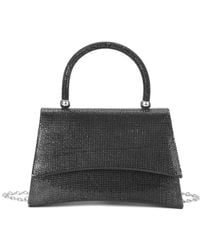 Tiffany & Fred Paris - Crystal-Embellished Leather Evening Satchel - Lyst