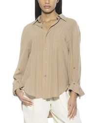 Alexia Admor - Amber Linen-Blend Shirt - Lyst