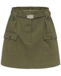 Miu Miu - 2019 Cotton Gabardine Skirt, Size It (Authentic Pre-Loved) - Lyst