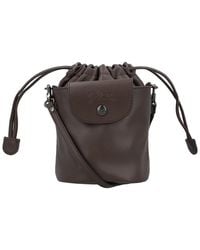 Longchamp - Le Pliage Xtra Xs Leather Bucket Bag - Lyst