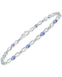 Gemstones - 1.61 Ct. Tw. Diamond & Tanzanite Bracelet - Lyst