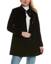 Fleurette - Textured Wool-blend Car Coat - Lyst