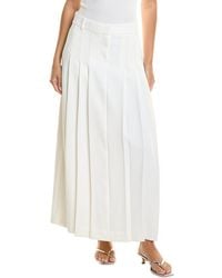 Kenneth Cole - Fly Front Pleated Maxi Skirt - Lyst