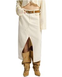 7 For All Mankind - Midi Skirt - Lyst