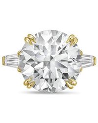 Diana M. Jewels - Diana M. 18K 16.00 Ct. Tw. Lab-Grown Diamond Three-Stone Ring - Lyst