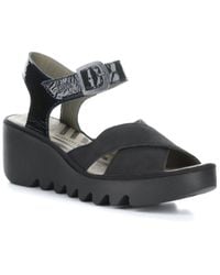 Fly London - Bace Suede & Patent Sandal - Lyst