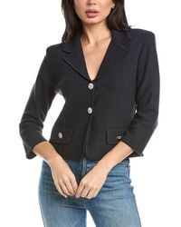 St. John - Fitted Knit Jacket - Lyst