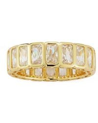 Glaze Jewelry - 14K Over Cz Bezel Set Eternity Band Ring - Lyst