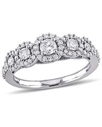 Rina Limor - 10k 0.76 Ct. Tw. Diamond Halo Ring - Lyst