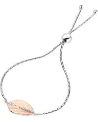 Amairah - Rose Vermeil 0.05 Ct. Tw. Diamond Bolo Bracelet - Lyst
