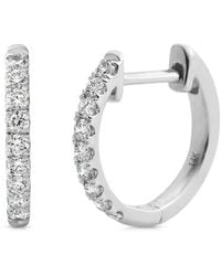 MaxColor - Huggie 0.20 Ct. Tw. Lab-Grown Diamond 14K Earrings - Lyst