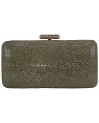Badgley Mischka - Evelyn Leather Clutch - Lyst