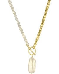Sphera Milano - 14k Over Silver 5-22.5mm Pearl Necklace - Lyst