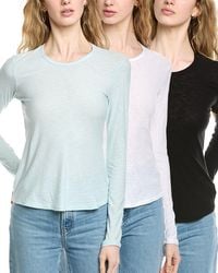 James Perse - 3Pk Crew Neck T-Shirt - Lyst