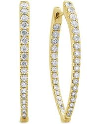 Sabrina Designs - 14K 1.42 Ct. Tw. Diamond Inside Out Hoops - Lyst