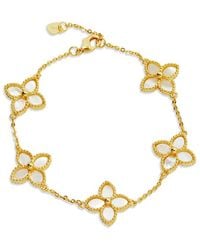 Savvy Cie - 18k Over Silver 15mm Station Bracelet - Lyst