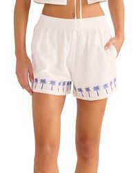 MINKPINK - Isadora Embroidered Linen-blend Short - Lyst