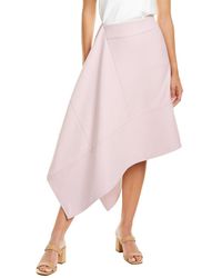 Marni Asymmetrical Wool Skirt - Pink