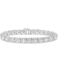Diana M. Jewels - Diana M. 18K 28.35 Ct. Tw. Lab-Grown Diamond Tennis Bracelet - Lyst