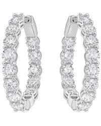 Diana M. Jewels - Diana M. 14K 5.00 Ct. Tw. Lab-Grown Diamond Hoop Earrings - Lyst