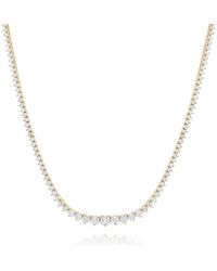 Diana M. Jewels - Diana M. 14K 10.00 Ct. Tw. Lab-Grown Diamond Graduated Tennis Necklace - Lyst