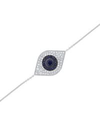 Sabrina Designs - 14k 0.96 Ct. Tw. Diamond & Sapphire Evil Eye Bracelet - Lyst