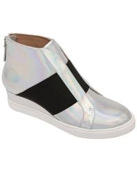 Linea Paolo - Amber-L Leather Wedge Sneaker - Lyst